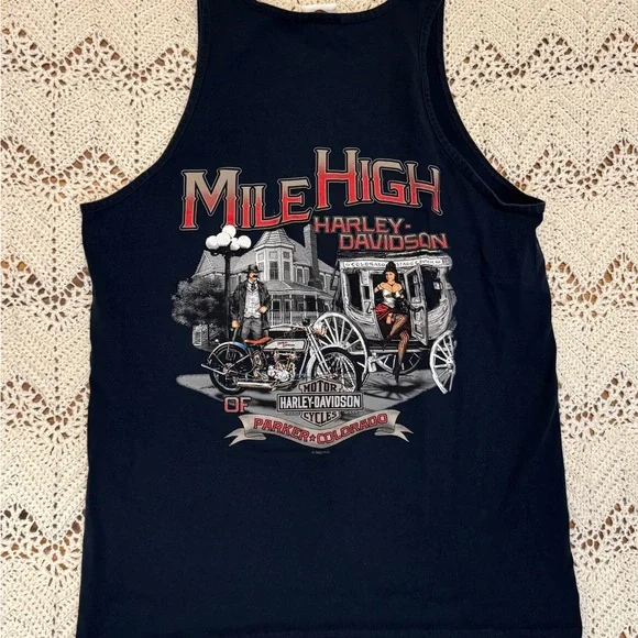 Vintage Harley-Davidson Sleeveless Shirt Back Graphic 2009 Colorado Men’s Large - Picture 6 of 8